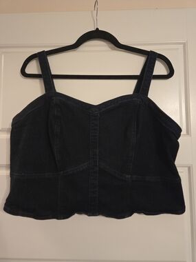 torrid Dark Indigo Denim Bustier Crop Top